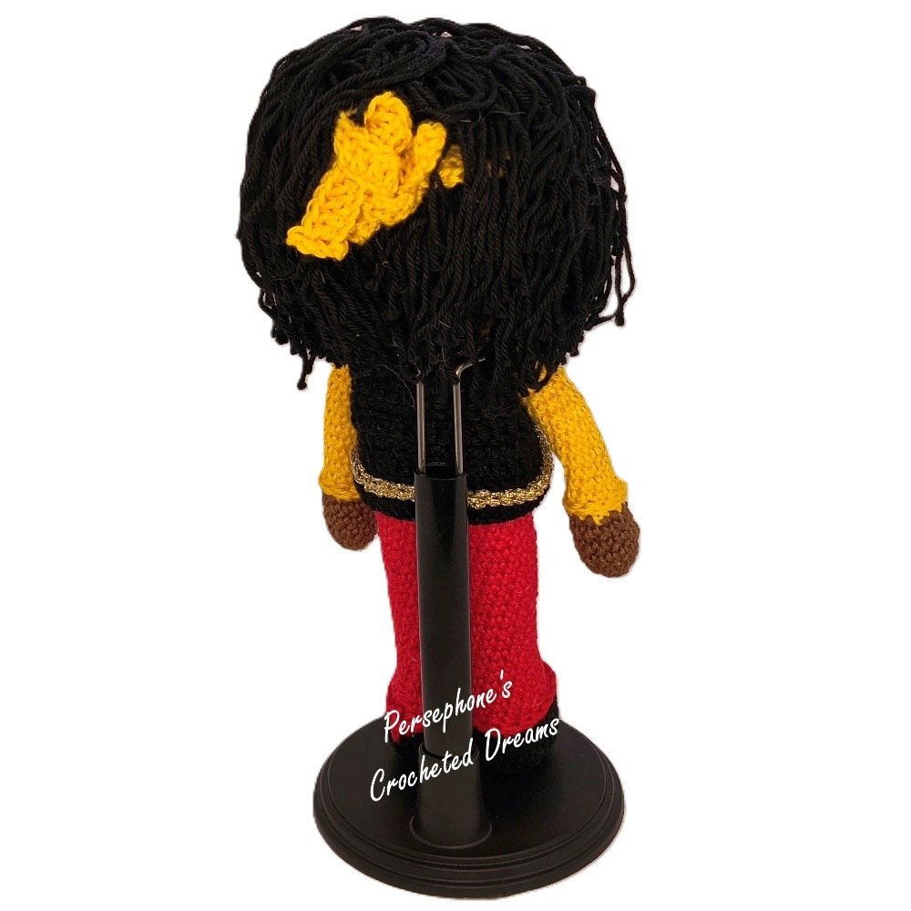 Persephone's Crocheted Dreams Jimi Hendrix - Jimi Hendrix Dekorative Puppe - Gelb